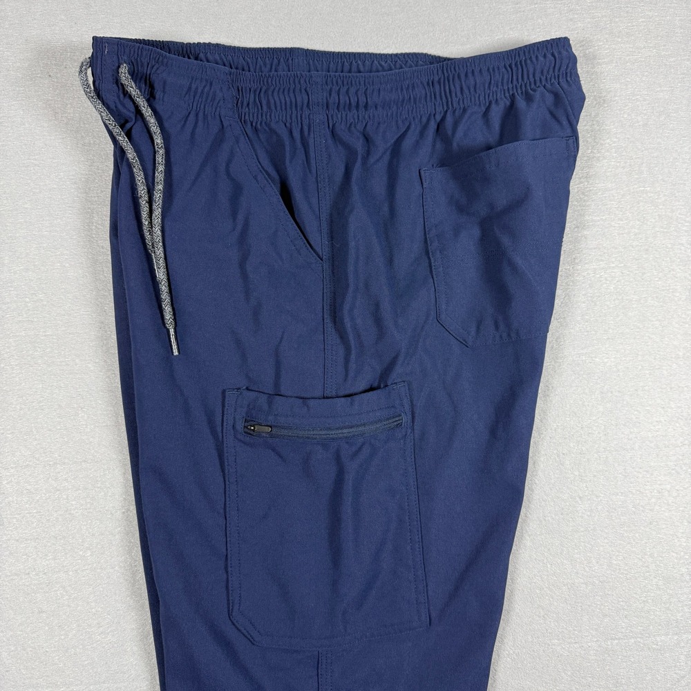 Carhartt Men Ripstop cargo scrub pants Jogger Petite M Blue Nylon Drawstring - Picture 4 of 13